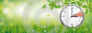 Clock Change Standard Time Spring Green Header