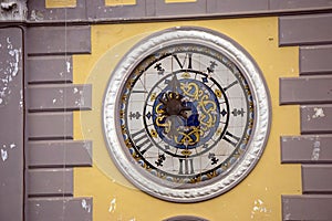 Clock  of the church Naples Italy