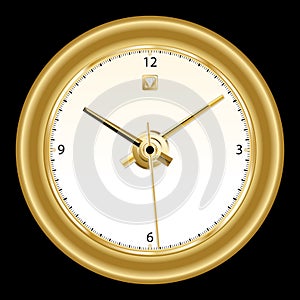 Clock, classic gold rimmed