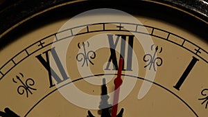 Clock close up footage