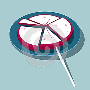 Clock concept, split time.