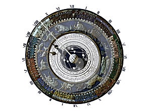 Clock with constellation map photo