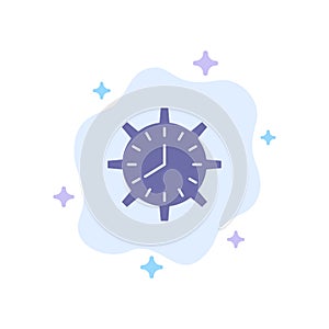 Clock, Deadline, Time, Timepiece, Timing, Watch, Work Blue Icon on Abstract Cloud Background