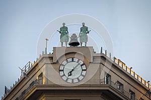 Clock detail of Council of Magistrates of the Nation - Consejo de la Magistratura de la Nacion - Buenos Aires, Argentina