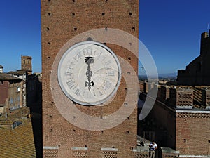 Clock detail of mangia tower