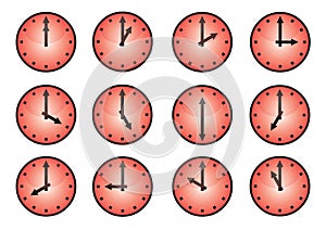 Clock different icons