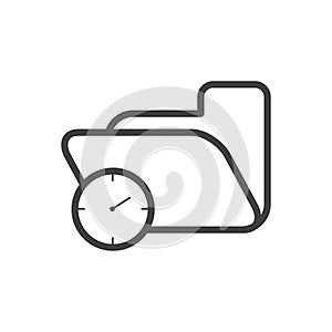 Clock document icon. Vector illustration decorative design