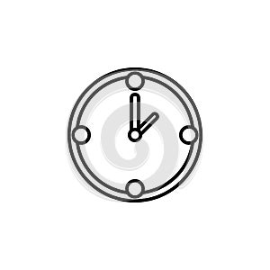 clock. Element of job interview icon for mobile concept and web apps. Thin line clock can be used for web and mobile