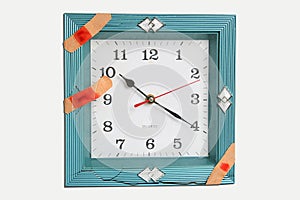 Clock face with bandages