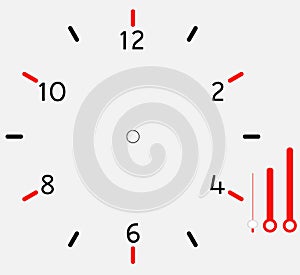 Clock face blank icon design.