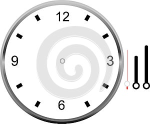 Clock face blank icon design.