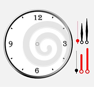 Clock face blank icon design.