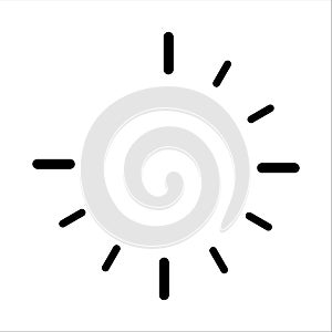 Clock face blank on white background - Vector illustration