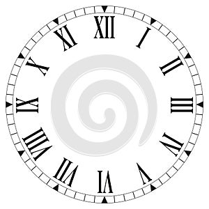 Clock face blank on white background - Vector illustration