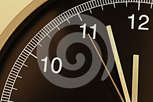 Clock face close-up