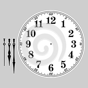 Clock face DIY Clipart printable