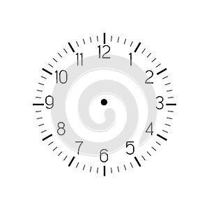 Clock face icon vector. Time illustration sign. Clock symbol. Wall clock logo.