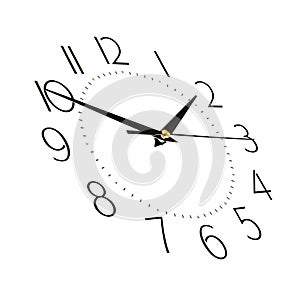 Clock face isolated on white background - time concept