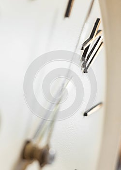 Clock face of the old wall clock