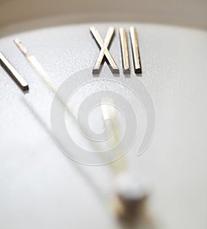 Clock face of the old wall clock