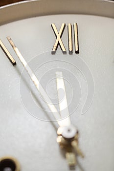 Clock face of the old wall clock