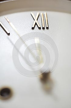 Clock face of the old wall clock