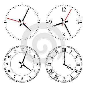 Clock face vector icon