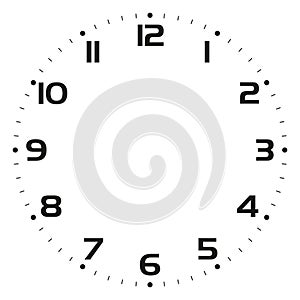 Clock face - Vector illustration