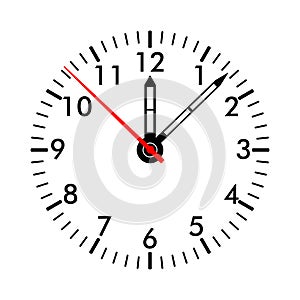 Clock face vector illustration.