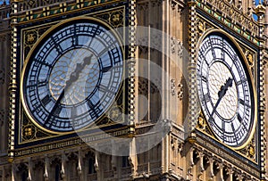 Clock Faces of Big Ben Tower London