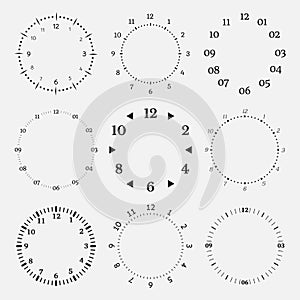 Clock face on a white background