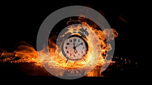 Clock on fire. Time to wake up. Generative AI