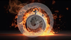 Clock on fire. Time to wake up. Generative AI