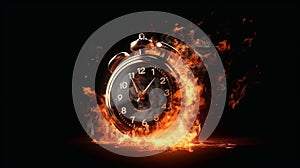 Clock on fire. Time to wake up. Generative AI