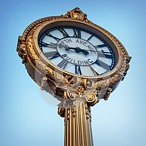 Clock in Flatiron district