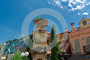 Clock on Gabriadze Theater in Tbilisi photo