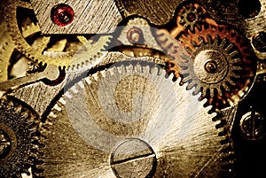 Clock gear closeup