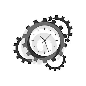 Clock gear icon