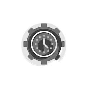 Clock gear vector icon