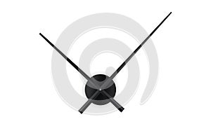 Clock hands mock up isolated