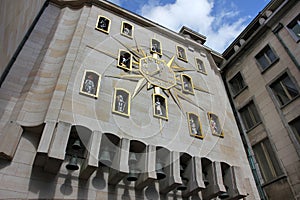 Brussels, Belgium Clock Carillon Mont des Arts