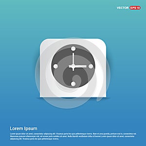 clock Icon - Blue Sticker button