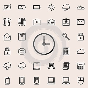 clock icon. Detailed set of minimalistic icons. Premium graphic design. One of the collection icons for websites, web design, mobi