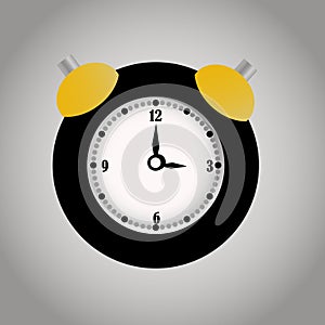 Clock icon in flat style