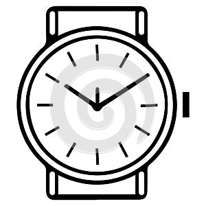 Clock icon in flat style vector illustration