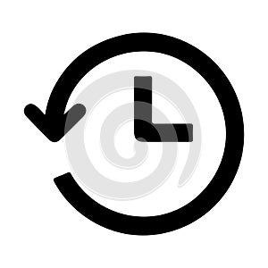 Clock icon. History icon vector