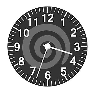 Clock icon illustration vector in simple flat and 3d icon time clip art