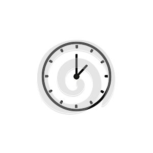 clock icon notifying each hour isolated on white,vector illustration