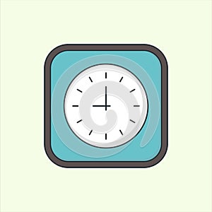 Clock icon. icon related to design elements. suitable for web site, app, user interfaces,element, printable etc. flat icon style.