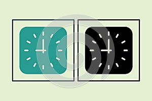 Clock icon. icon related to UI elements. suitable for web site, app, user interfaces,element, printable etc. solid icon style.